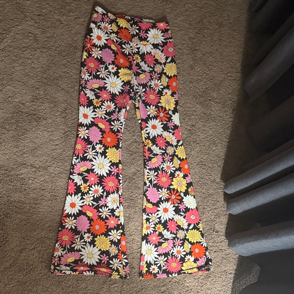 Hippie flare flower pants